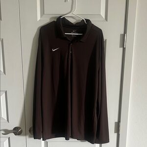 Men’s Nike Black Long-Sleeve Dri-FIT Polo Shirt